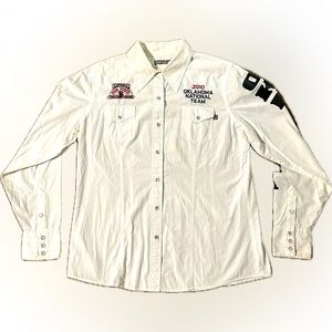 RARE NHS FINALS RODEO OKLAHOMA FINALS TEAM CRUEL GIRL XL COWBOY WESTERN SHIRT